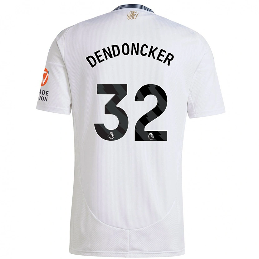 Danxen Enfant Maillot Leander Dendoncker #32 Blanc Tenues Extérieur 2024/25 T-Shirt