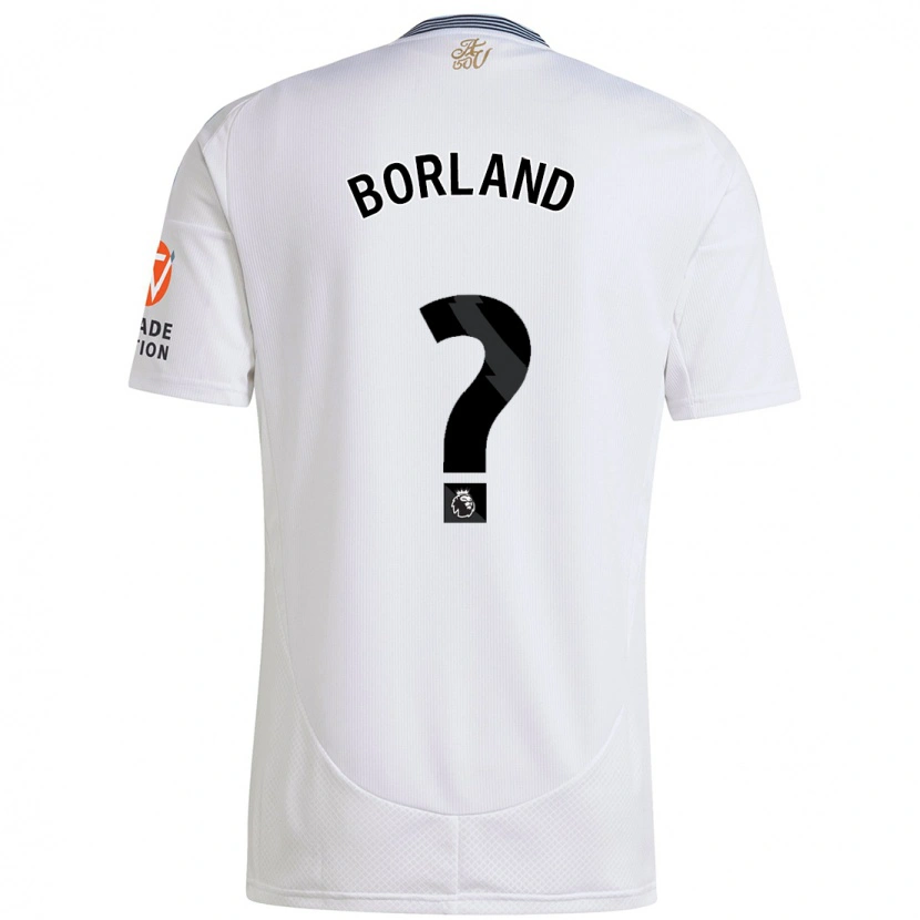 Danxen Enfant Maillot Aidan Borland #0 Blanc Tenues Extérieur 2024/25 T-Shirt