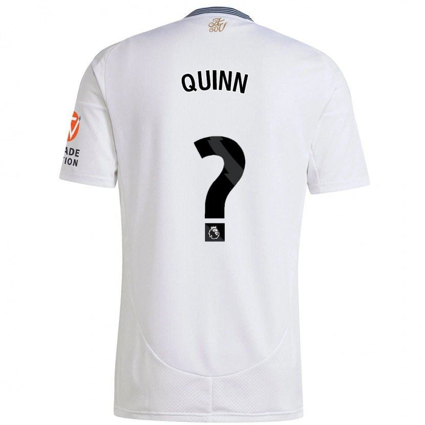 Danxen Enfant Maillot Keilan Quinn #0 Blanc Tenues Extérieur 2024/25 T-Shirt