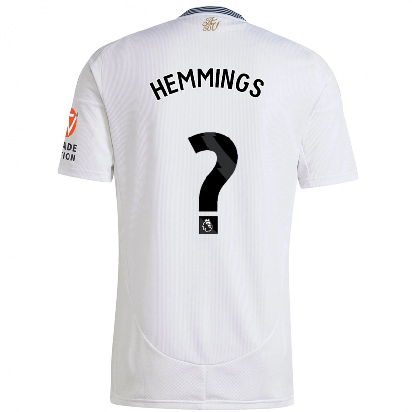 Danxen Enfant Maillot George Hemmings #0 Blanc Tenues Extérieur 2024/25 T-Shirt