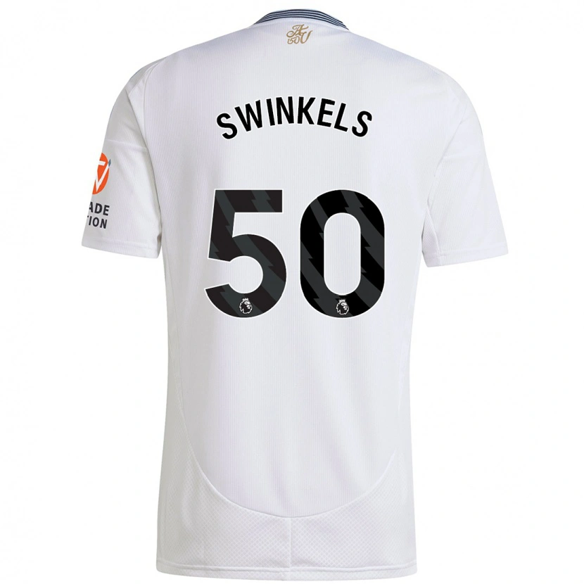 Danxen Enfant Maillot Sil Swinkels #50 Blanc Tenues Extérieur 2024/25 T-Shirt