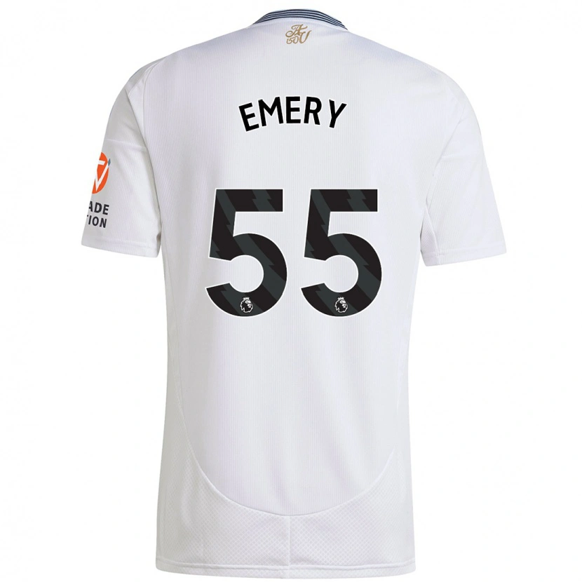 Danxen Enfant Maillot Lander Emery #55 Blanc Tenues Extérieur 2024/25 T-Shirt