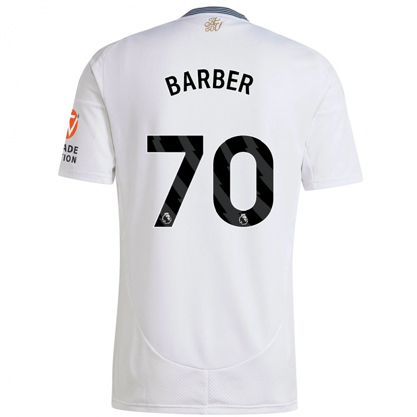 Danxen Enfant Maillot Jayden Barber #70 Blanc Tenues Extérieur 2024/25 T-Shirt