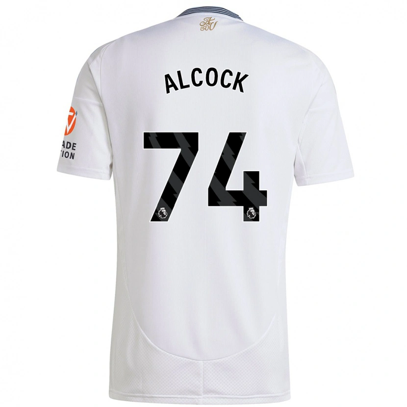 Danxen Enfant Maillot Todd Alcock #74 Blanc Tenues Extérieur 2024/25 T-Shirt