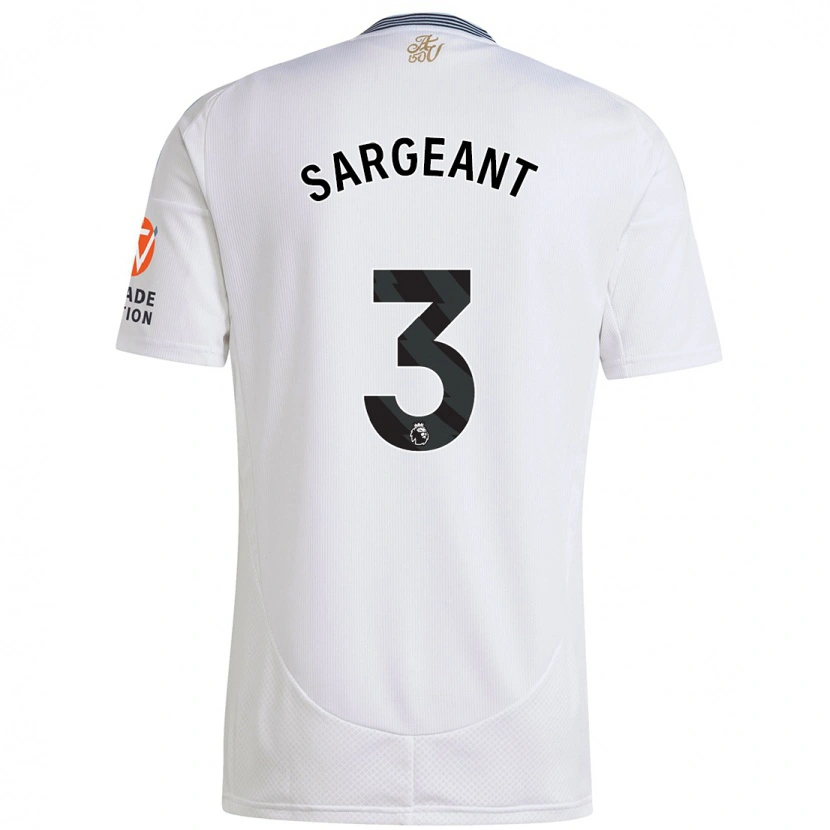 Danxen Enfant Maillot Meaghan Sargeant #3 Blanc Tenues Extérieur 2024/25 T-Shirt