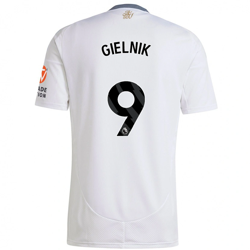 Danxen Enfant Maillot Emily Gielnik #9 Blanc Tenues Extérieur 2024/25 T-Shirt