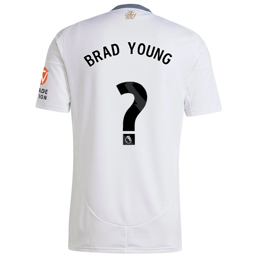 Danxen Enfant Maillot Brad Young #0 Blanc Tenues Extérieur 2024/25 T-Shirt