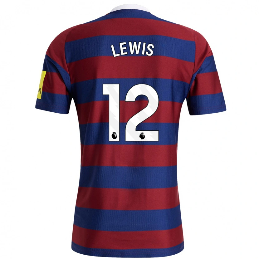 Danxen Enfant Maillot Jamal Lewis #12 Bordeaux Bleu Marine Tenues Extérieur 2024/25 T-Shirt