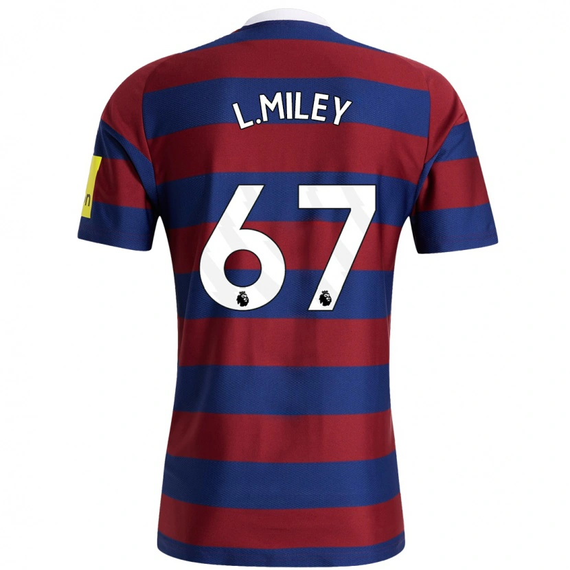 Danxen Enfant Maillot Lewis Miley #67 Bordeaux Bleu Marine Tenues Extérieur 2024/25 T-Shirt