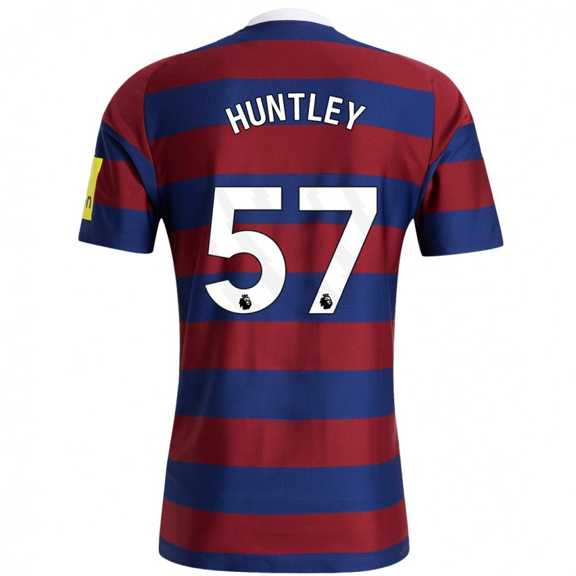 Danxen Enfant Maillot James Huntley #57 Bordeaux Bleu Marine Tenues Extérieur 2024/25 T-Shirt