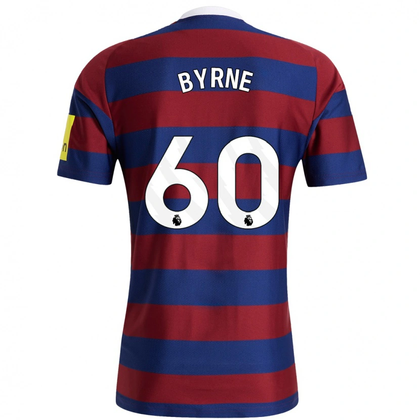 Danxen Enfant Maillot Reece Byrne #60 Bordeaux Bleu Marine Tenues Extérieur 2024/25 T-Shirt