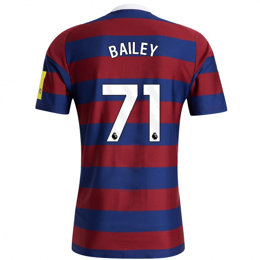 Danxen Enfant Maillot Scott Bailey #71 Bordeaux Bleu Marine Tenues Extérieur 2024/25 T-Shirt