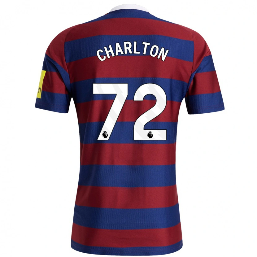 Danxen Enfant Maillot Dylan Charlton #72 Bordeaux Bleu Marine Tenues Extérieur 2024/25 T-Shirt