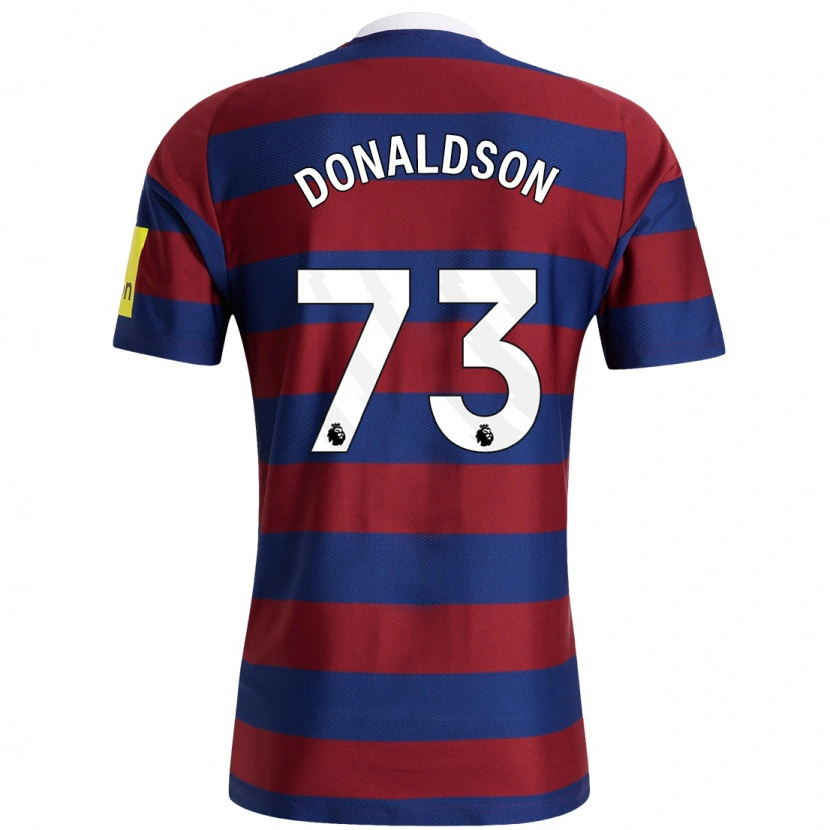 Danxen Enfant Maillot Josh Donaldson #73 Bordeaux Bleu Marine Tenues Extérieur 2024/25 T-Shirt