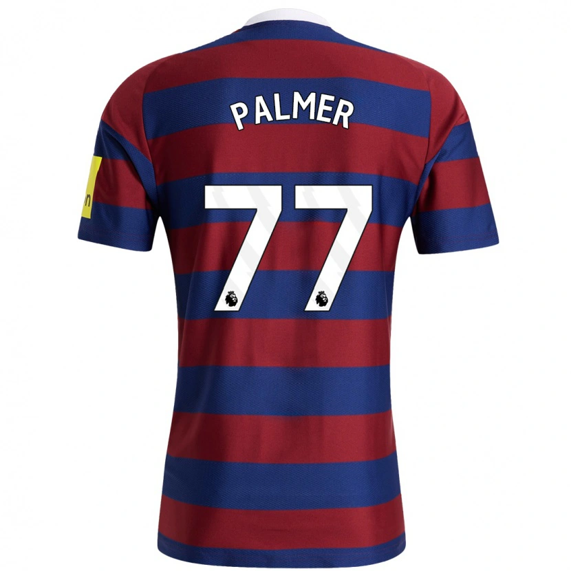 Danxen Enfant Maillot Darren Palmer #77 Bordeaux Bleu Marine Tenues Extérieur 2024/25 T-Shirt