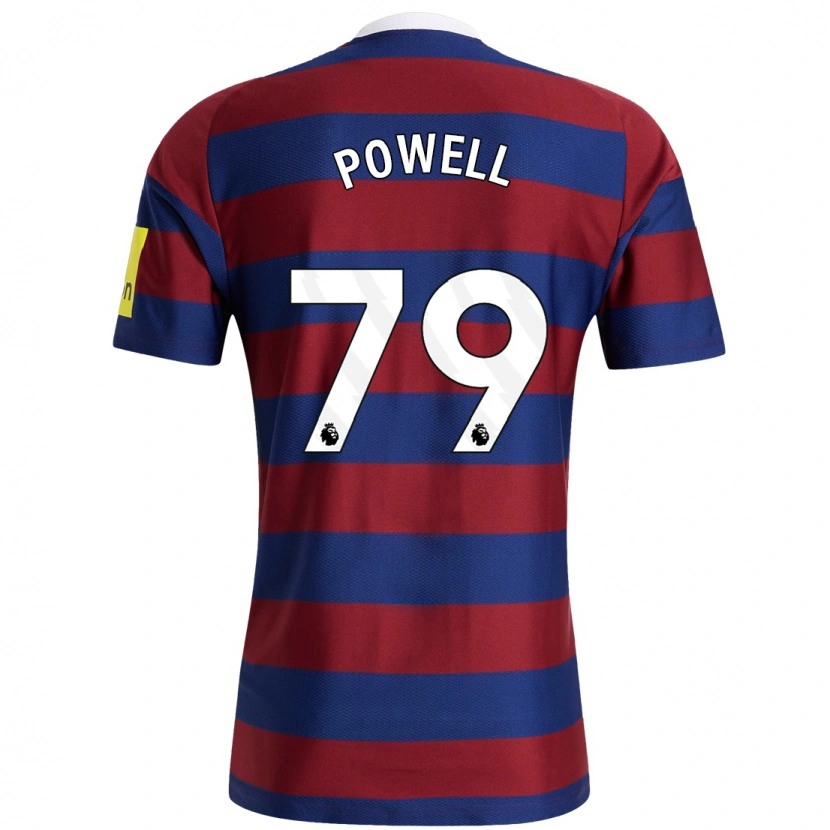 Danxen Enfant Maillot Rory Powell #79 Bordeaux Bleu Marine Tenues Extérieur 2024/25 T-Shirt