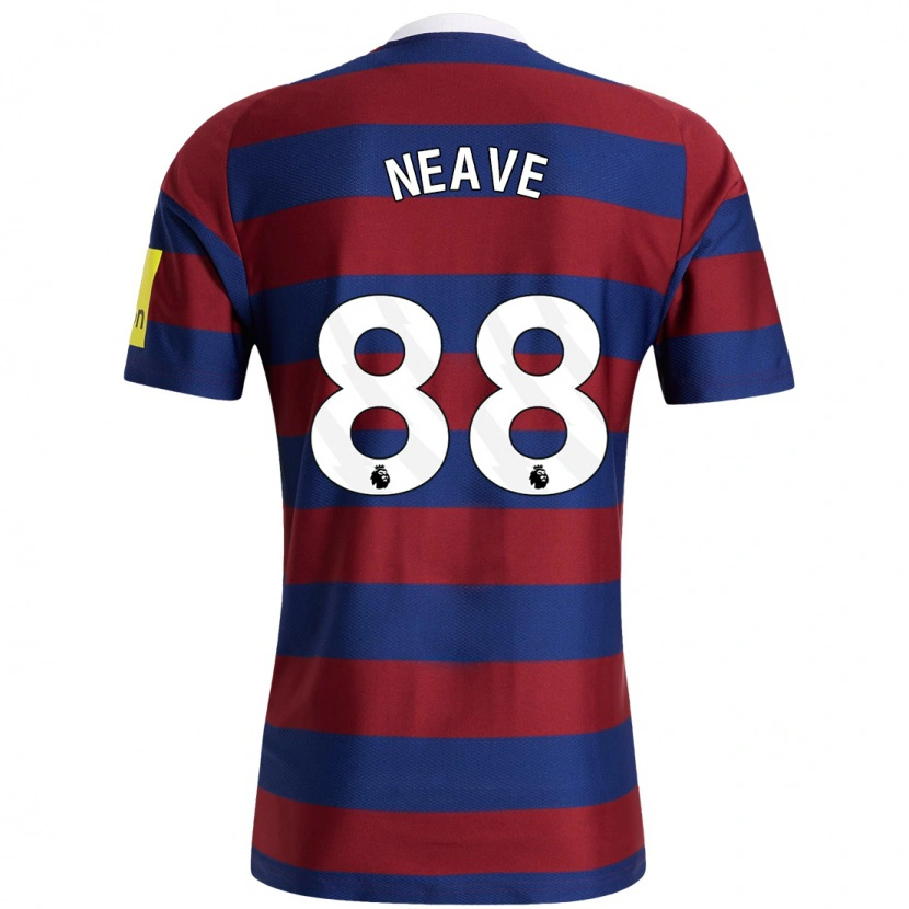 Danxen Enfant Maillot Sean Neave #88 Bordeaux Bleu Marine Tenues Extérieur 2024/25 T-Shirt