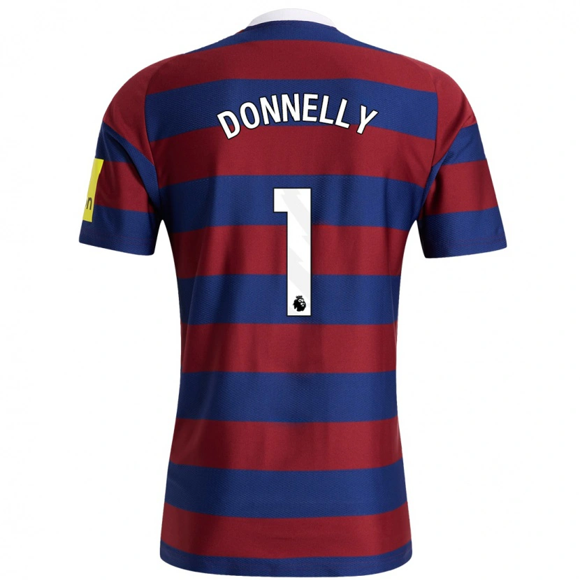 Danxen Enfant Maillot Grace Donnelly #1 Bordeaux Bleu Marine Tenues Extérieur 2024/25 T-Shirt