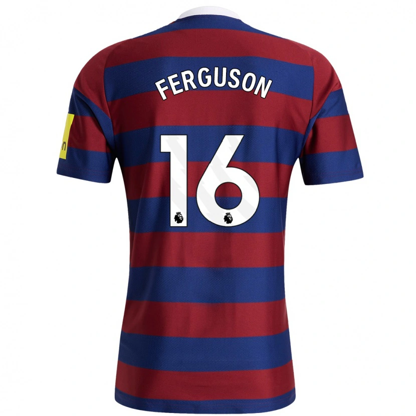 Danxen Enfant Maillot Becky Ferguson #16 Bordeaux Bleu Marine Tenues Extérieur 2024/25 T-Shirt