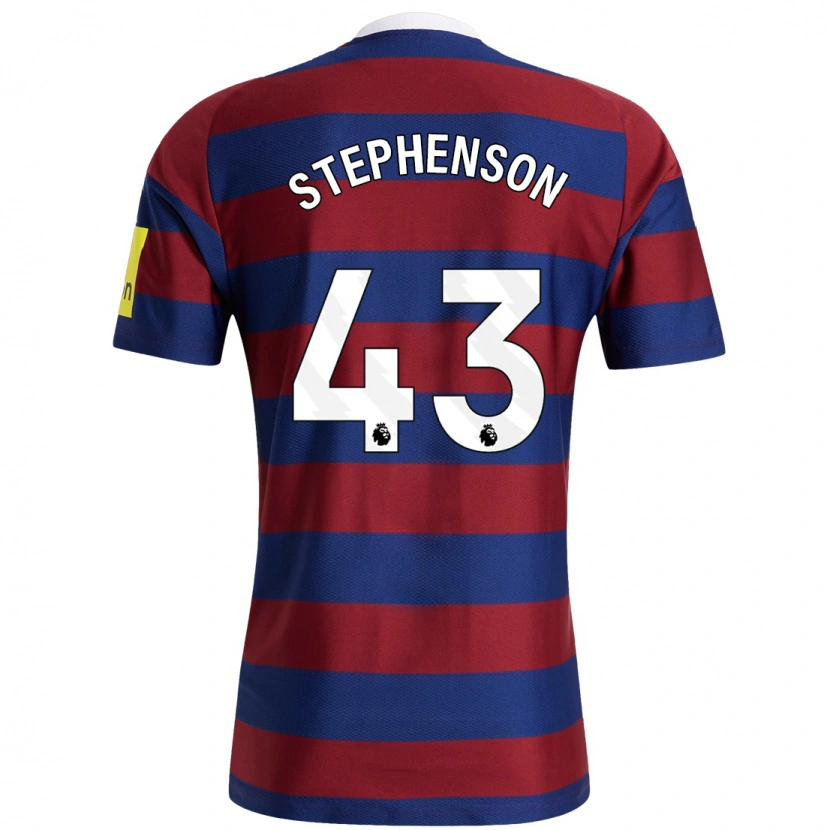 Danxen Enfant Maillot Dylan Stephenson #43 Bordeaux Bleu Marine Tenues Extérieur 2024/25 T-Shirt