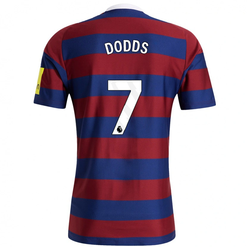 Danxen Enfant Maillot Tyler Dodds #7 Bordeaux Bleu Marine Tenues Extérieur 2024/25 T-Shirt