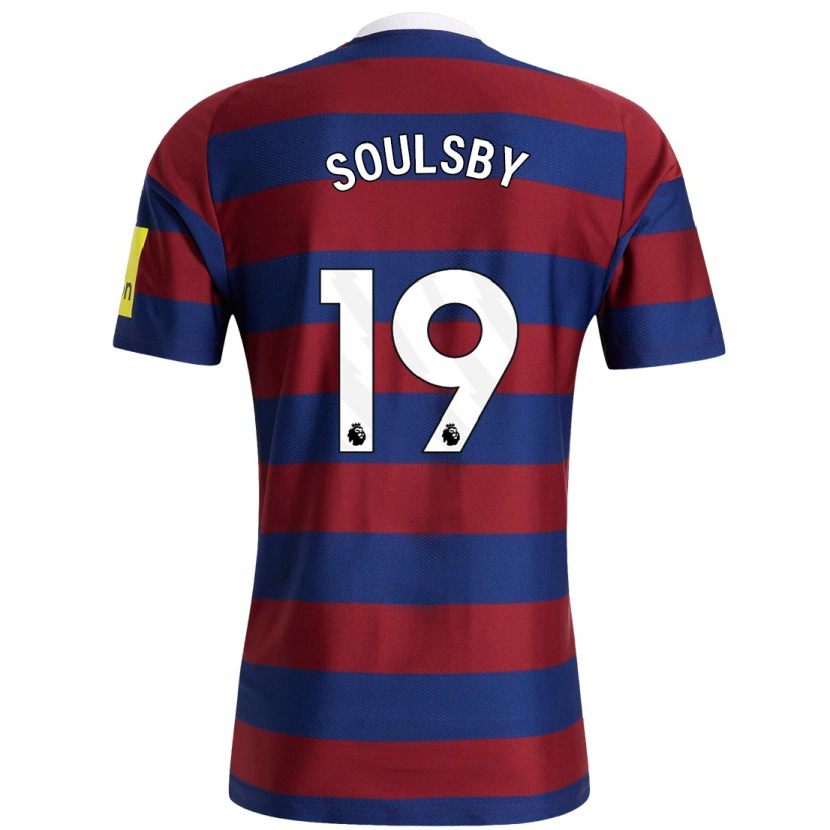 Danxen Enfant Maillot Anna Soulsby #19 Bordeaux Bleu Marine Tenues Extérieur 2024/25 T-Shirt