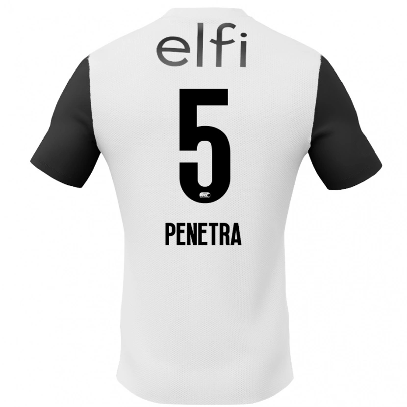 Danxen Enfant Maillot Alexandre Penetra #5 Blanc Noir Tenues Extérieur 2024/25 T-Shirt