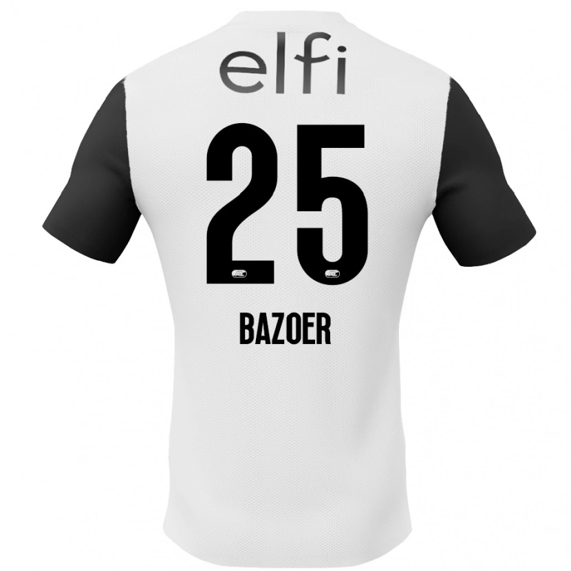 Danxen Enfant Maillot Riechedly Bazoer #25 Blanc Noir Tenues Extérieur 2024/25 T-Shirt