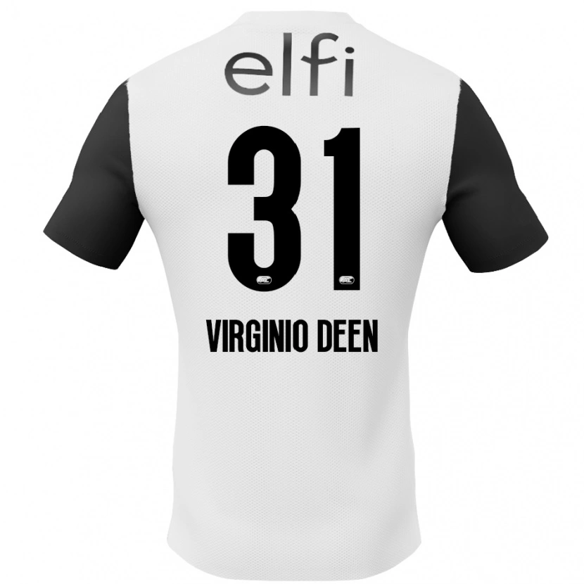 Danxen Enfant Maillot Daniël Virginio Deen #31 Blanc Noir Tenues Extérieur 2024/25 T-Shirt