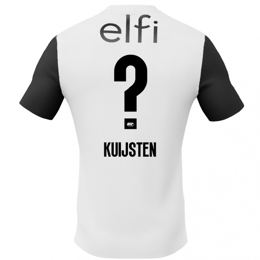 Danxen Enfant Maillot Tristan Kuijsten #0 Blanc Noir Tenues Extérieur 2024/25 T-Shirt