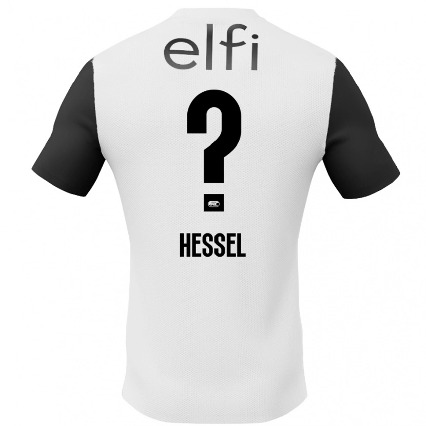 Danxen Enfant Maillot Hessel De Wit #0 Blanc Noir Tenues Extérieur 2024/25 T-Shirt