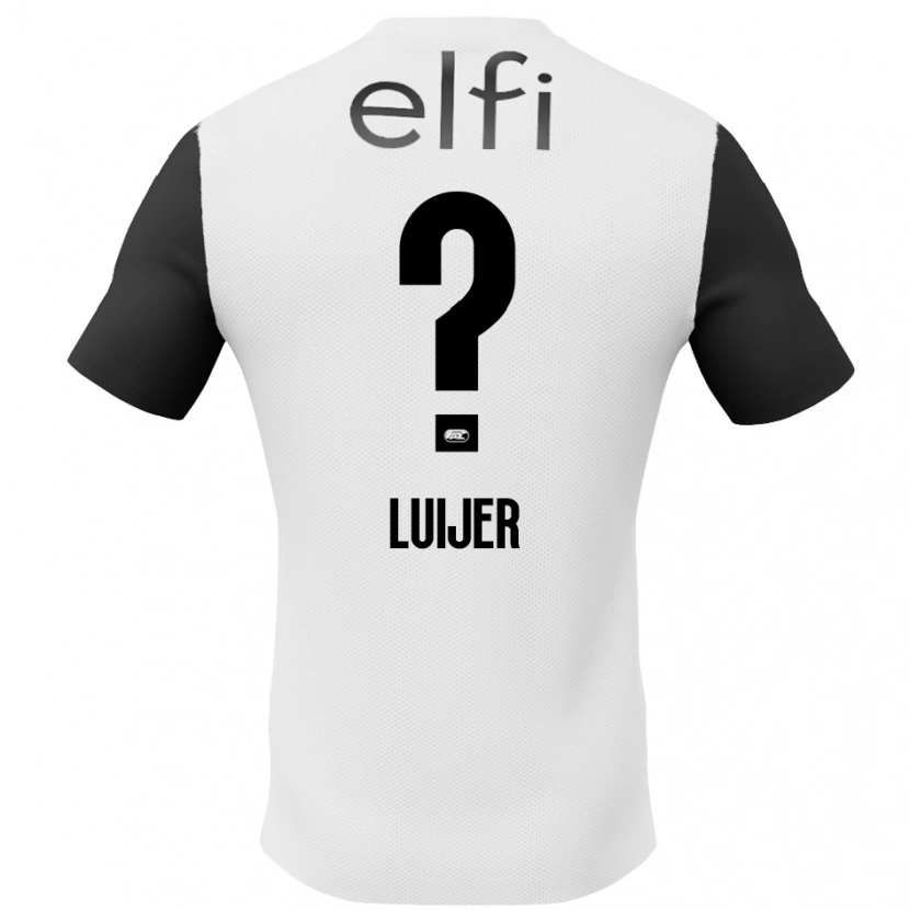 Danxen Enfant Maillot Rick Luijer #0 Blanc Noir Tenues Extérieur 2024/25 T-Shirt