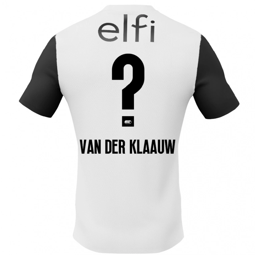 Danxen Enfant Maillot Deacon Van Der Klaauw #0 Blanc Noir Tenues Extérieur 2024/25 T-Shirt