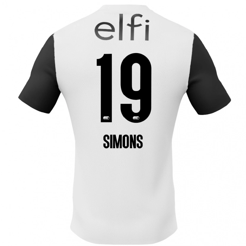 Danxen Enfant Maillot Saviola Simons #19 Blanc Noir Tenues Extérieur 2024/25 T-Shirt