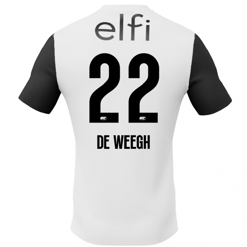 Danxen Enfant Maillot Bo Op De Weegh #22 Blanc Noir Tenues Extérieur 2024/25 T-Shirt