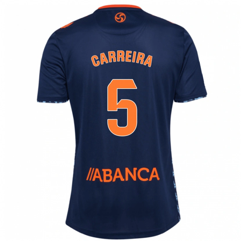 Danxen Enfant Maillot Sergio Carreira #5 Bleu Marine Tenues Extérieur 2024/25 T-Shirt