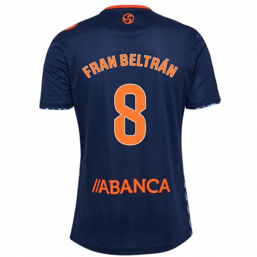 Danxen Enfant Maillot Fran Beltrán #8 Bleu Marine Tenues Extérieur 2024/25 T-Shirt