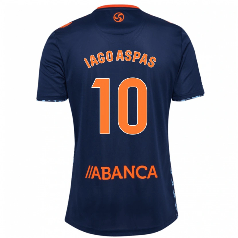 Danxen Enfant Maillot Iago Aspas #10 Bleu Marine Tenues Extérieur 2024/25 T-Shirt