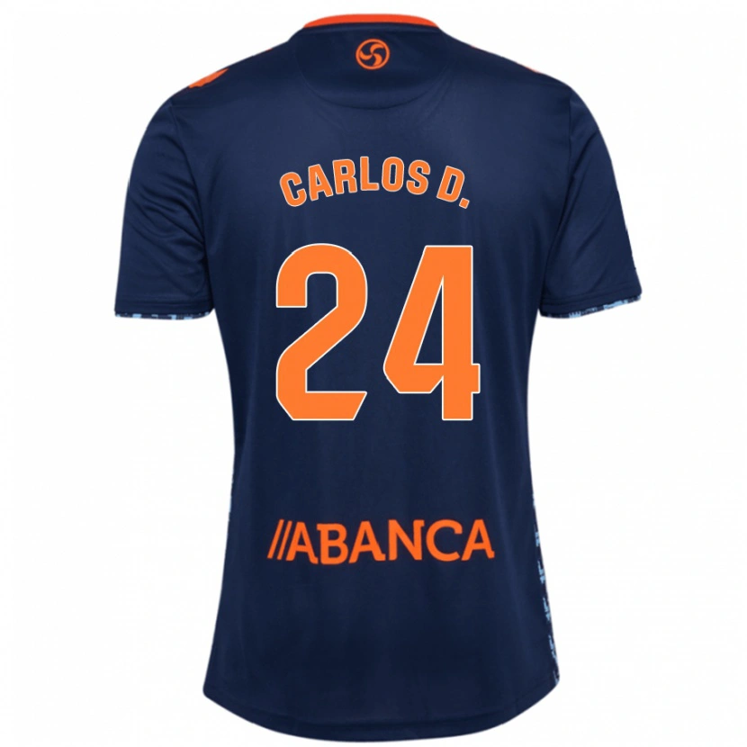 Danxen Enfant Maillot Carlos Domínguez #24 Bleu Marine Tenues Extérieur 2024/25 T-Shirt