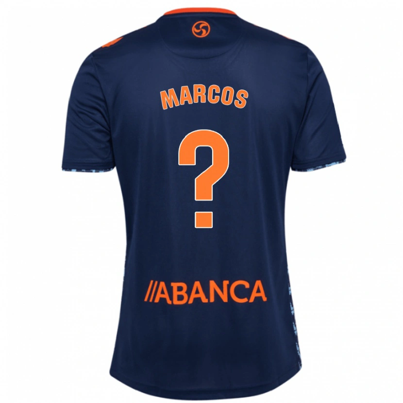 Danxen Enfant Maillot Óscar Marcos #0 Bleu Marine Tenues Extérieur 2024/25 T-Shirt