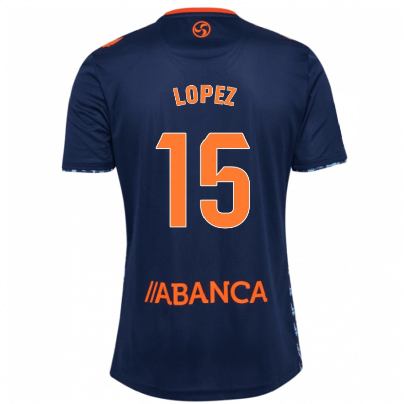 Danxen Enfant Maillot Fer López #15 Bleu Marine Tenues Extérieur 2024/25 T-Shirt