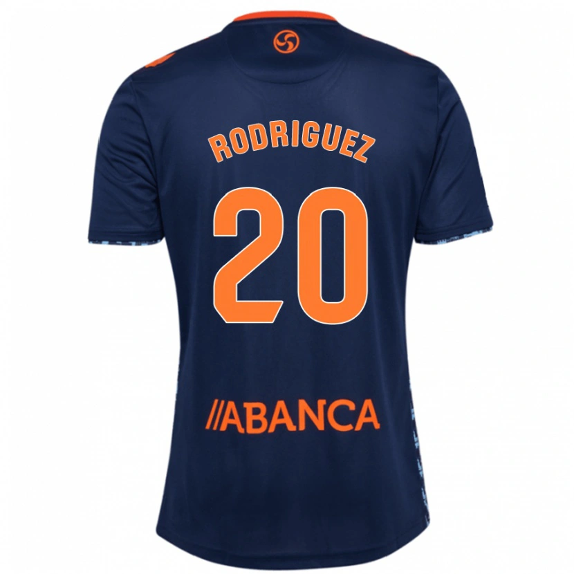 Danxen Enfant Maillot Javi Rodríguez #20 Bleu Marine Tenues Extérieur 2024/25 T-Shirt