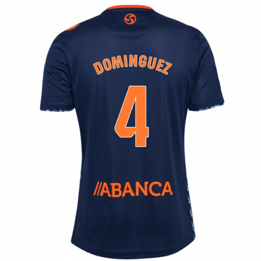 Danxen Enfant Maillot Javi Domínguez #4 Bleu Marine Tenues Extérieur 2024/25 T-Shirt