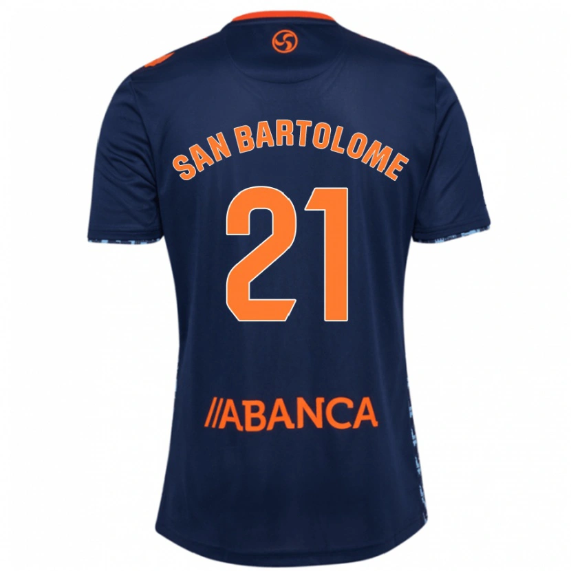 Danxen Enfant Maillot Víctor San Bartolomé #21 Bleu Marine Tenues Extérieur 2024/25 T-Shirt