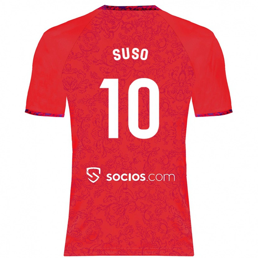 Danxen Enfant Maillot Suso #10 Rouge Tenues Extérieur 2024/25 T-Shirt