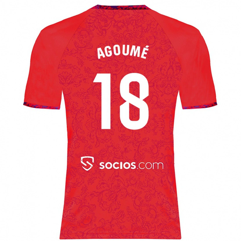 Danxen Enfant Maillot Lucien Agoumé #18 Rouge Tenues Extérieur 2024/25 T-Shirt