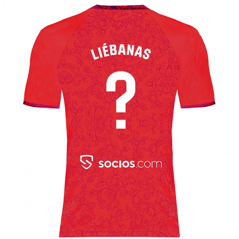 Danxen Enfant Maillot José Manuel Liébanas #0 Rouge Tenues Extérieur 2024/25 T-Shirt