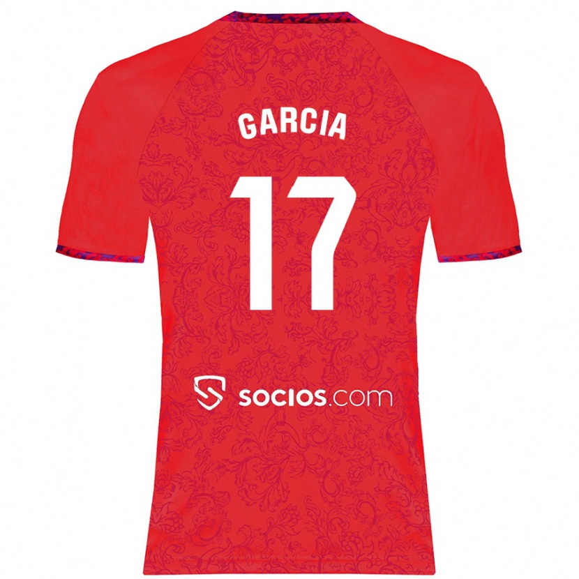 Danxen Enfant Maillot Débora García #17 Rouge Tenues Extérieur 2024/25 T-Shirt