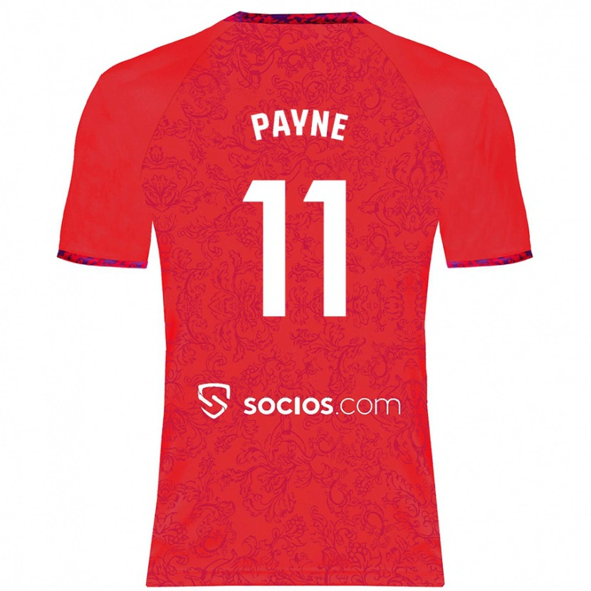 Danxen Enfant Maillot Antionette Oyedupe Toni Payne #11 Rouge Tenues Extérieur 2024/25 T-Shirt