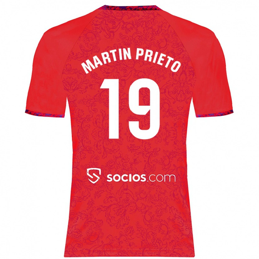 Danxen Enfant Maillot Cristina Martín-Prieto Gutiérrez #19 Rouge Tenues Extérieur 2024/25 T-Shirt